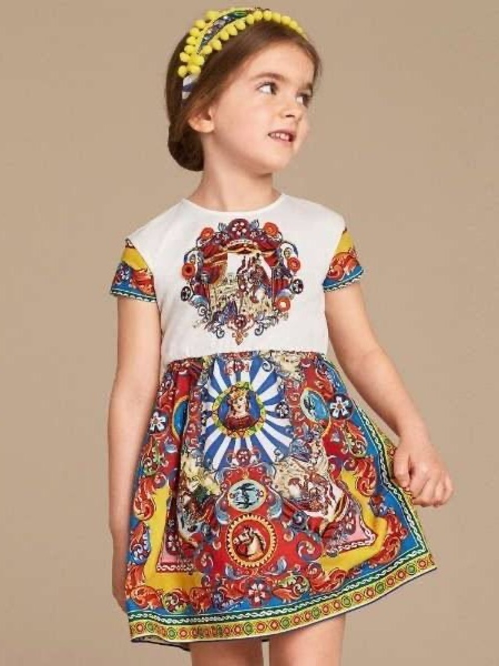 DOLCE & GABBANA Girls Colorful Teatro dei Puppi Dress